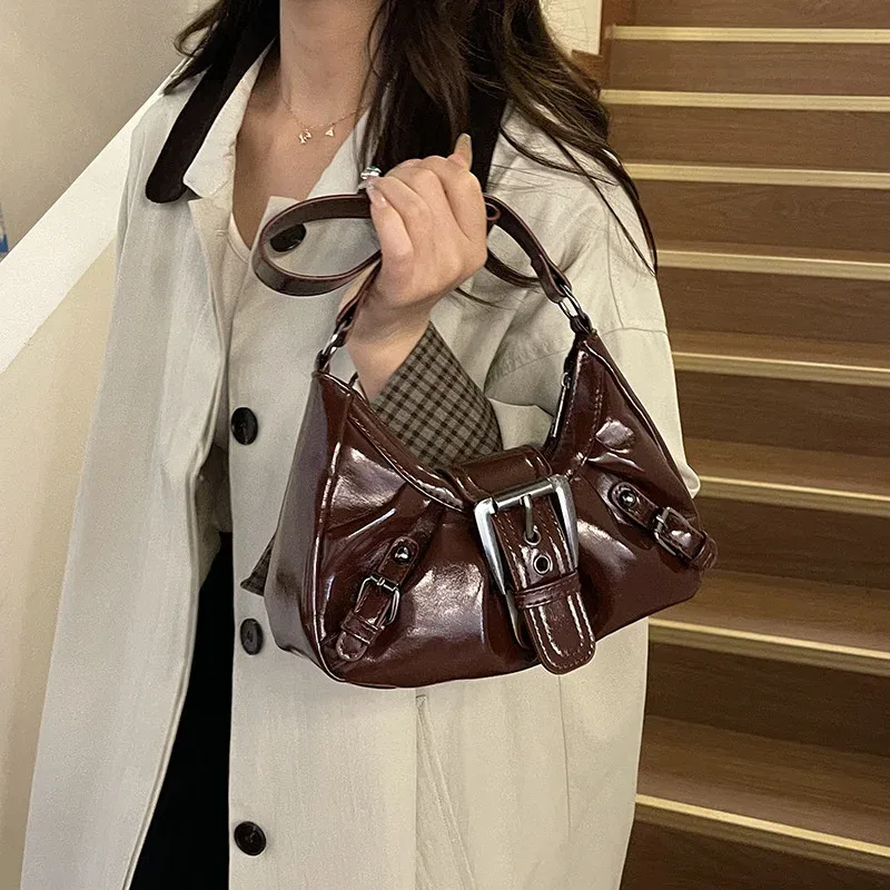 sac à bandoulière plissé rétro y2k pour femme, style maillard, sac sous le bras, pochette, sacs à main pour voyage, travail, shopping – vente chaude