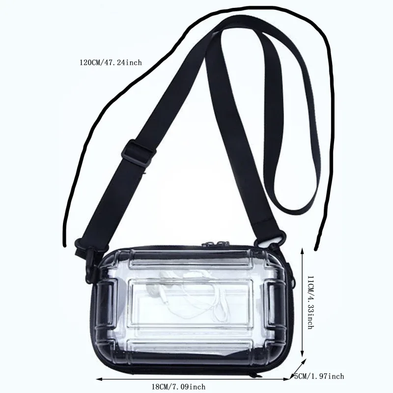 sac à bandoulière transparent pour femme, sac à cosmétiques, valise design, fermeture éclair, sacs de messager initiés, lavage, mini trousse de maquillage, nouveau