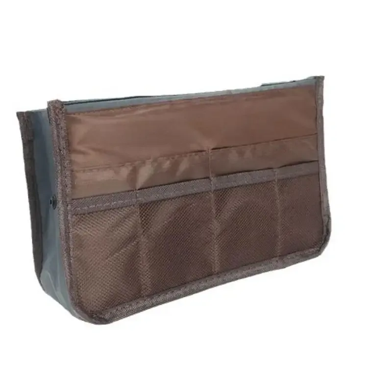 sac de rangement multifonctionnel à double fermeture éclair, grande capacité, pour le rangement et la classification des articles de maquillage et de toilette