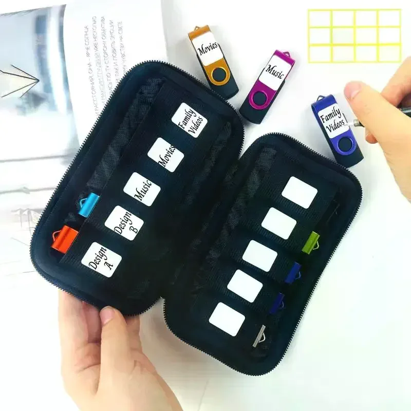 sac de rangement pour clé usb portable, étui organisateur pour accessoires électroniques, étui de protection portable pour clé usb, clé usb.