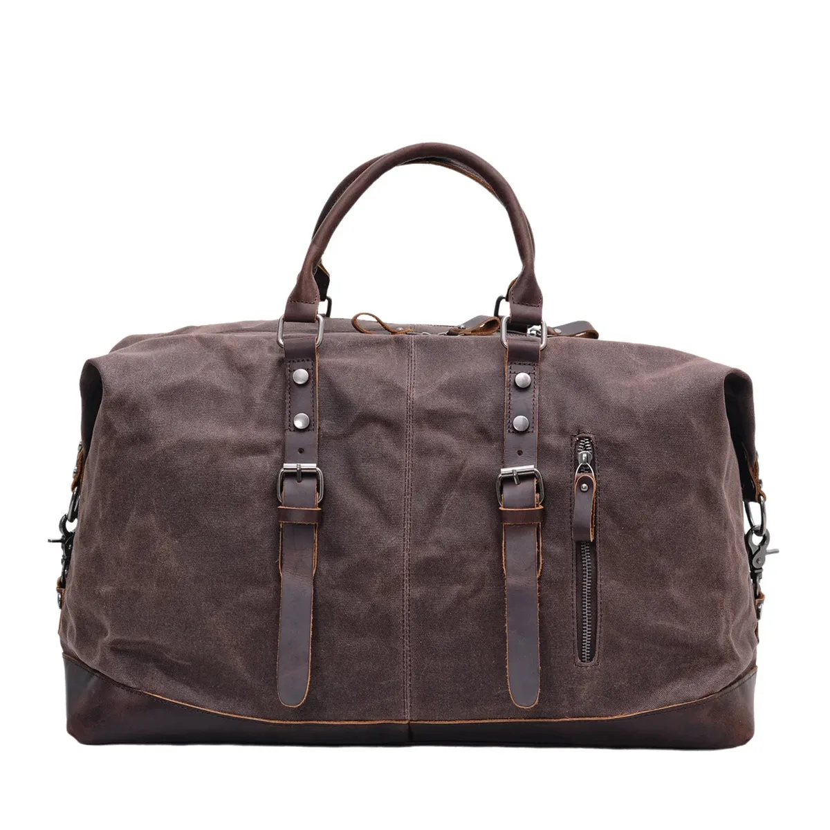 muchuan hommes sacs de voyage m sacs à bagages à main toile cuir voyage sacs polochon sacs à bandoulière grande capacité week-end nuit