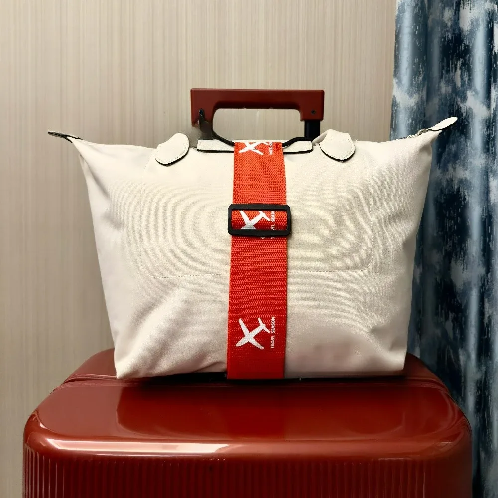 sangle fixe de bagage en nylon imprimé d'avion, sangle de bagage élastique réglable, ceintures de bagages, valise de sécurité de voyage, sangles de transport