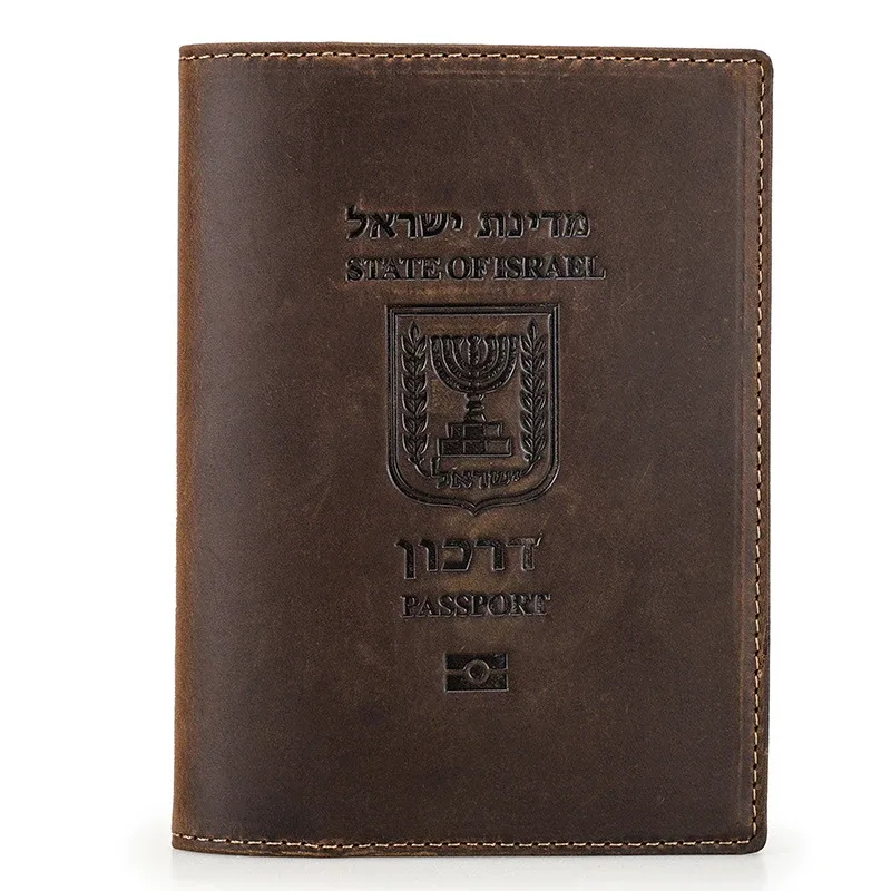 porte-passeport en cuir de vache véritable avec étui airtag-portefeuille de voyage bloquant rfid, poche anti-perte et porte-carte pour hommes et femmes