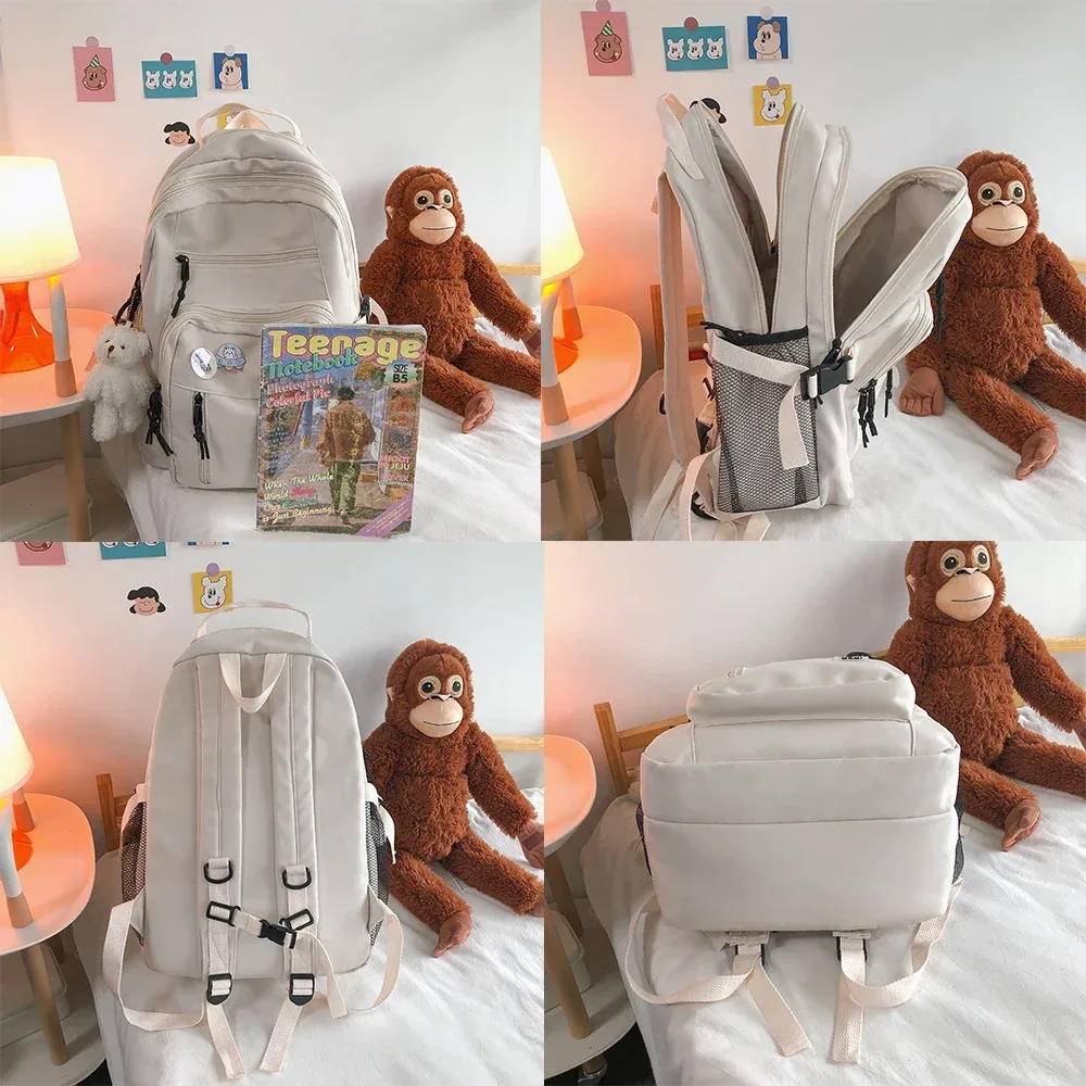 nouveau grand sac à dos tendance pour étudiantes, sac d'école fille grande capacité, sac à dos femme mignon pour loisirs et voyage, mochila