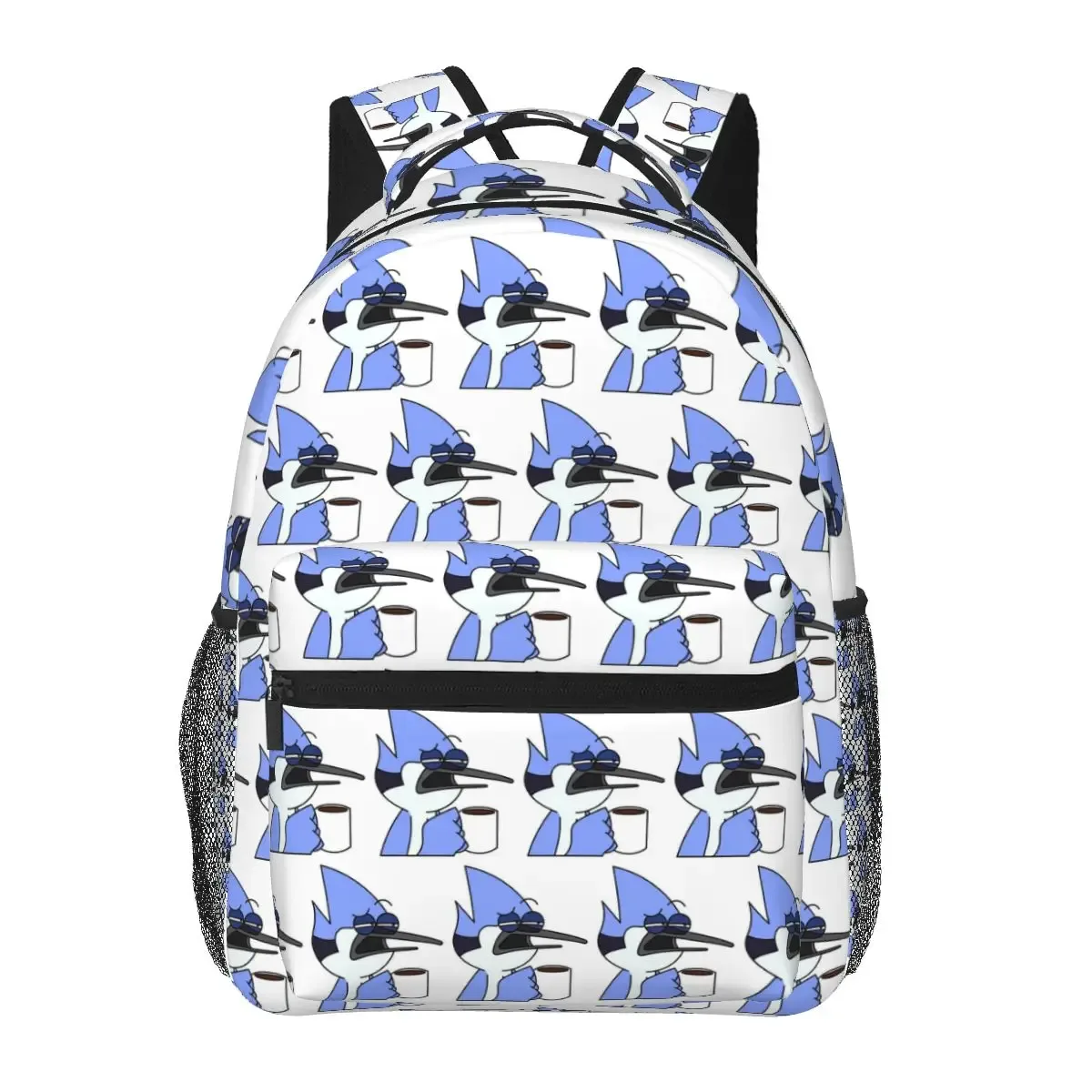 mordecai and rigby regular show – sacs à dos graphiques avec personnages de dessins animés, cartable pour garçons et filles, sacs d'école, sac à dos de voyage, sac à bandoulière