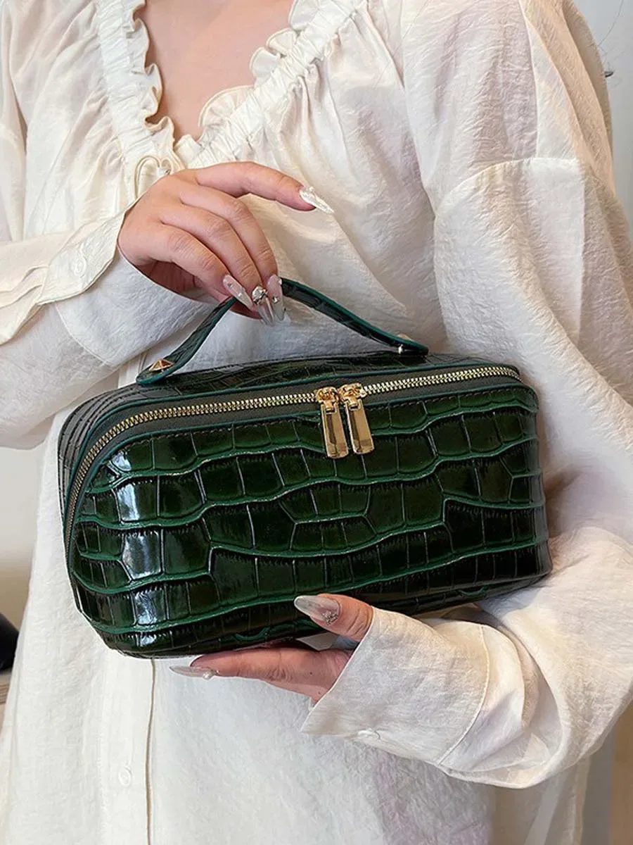 nouvelle trousse de toilette de voyage haut de gamme, de niche, grande capacité, pratique, avec motif écorce, et sac de rangement à motif pierre cosmétique