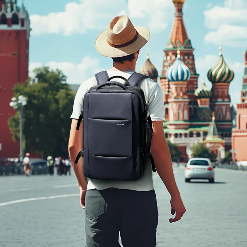 heroic knight – sac à dos de voyage extensible pour hommes, sac à dos de travail de grande capacité pour ordinateur portable 15.6, étanche, cartable d'université décontracté