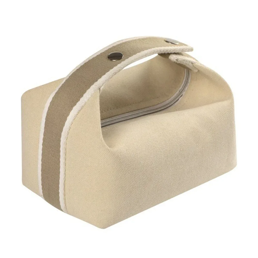 sac de rangement cosmétique grande capacité tendance, trousse de toilette portable en toile, organiseur de maquillage de voyage