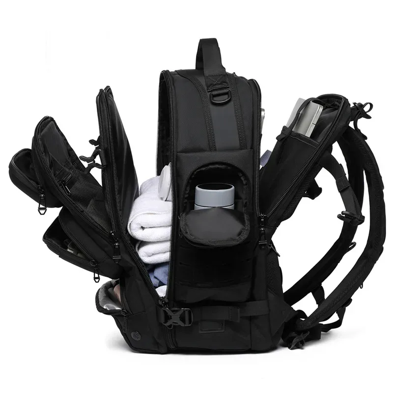 ozuko sac à dos pour hommes sac de voyage multifonctionnel en plein air grande capacité étanche compartiment à chaussures séparé sac d'affaires