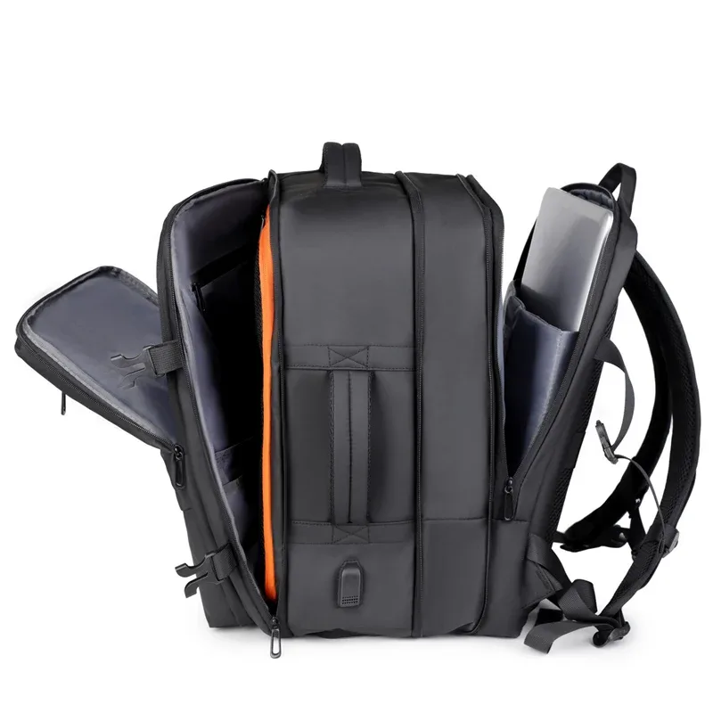 sac à dos décontracté pour affaires 40l, sacoche pour ordinateur, grande capacité, résistant à l'eau, sac à dos de voyage extensible avec port de charge usb