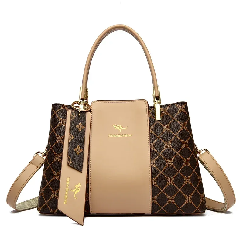 véritable marque sac en cuir sacs à main de luxe femmes sacs sacs à main de créateur de haute qualité dames sacs à bandoulière pour femmes 3 couches