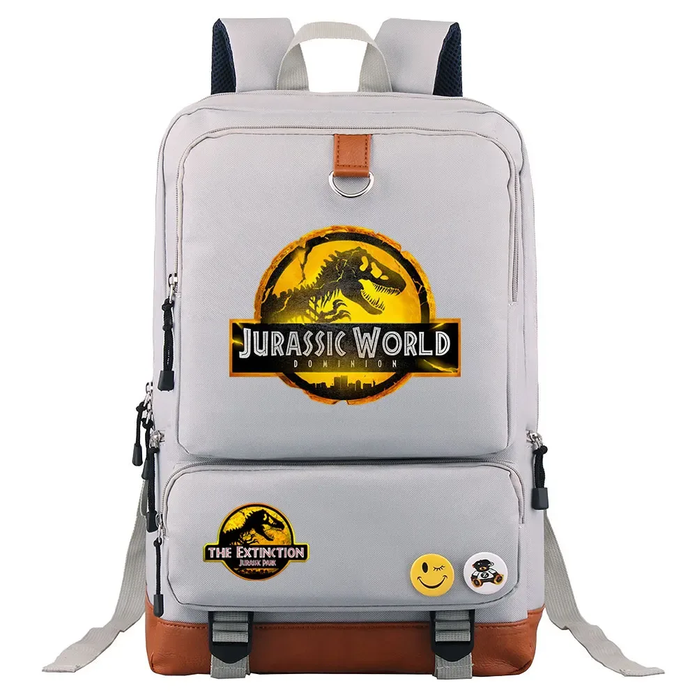 dinosaure jurassic park monde garçon fille enfants retour à l'école livre sacs, femmes adolescents mochila, hommes ordinateur portable étudiant sac à dos