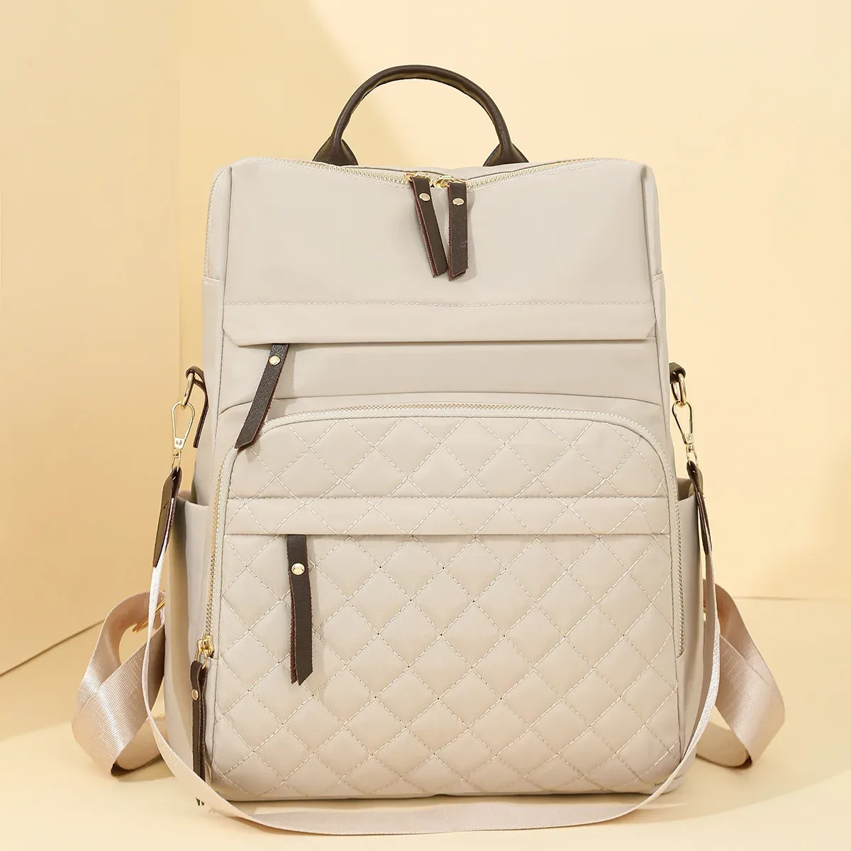 sac à dos matelassé en cuir brodé pour femmes, nouveau style, version coréenne, sac à bandoulière polyvalent, cadeaux, 2025