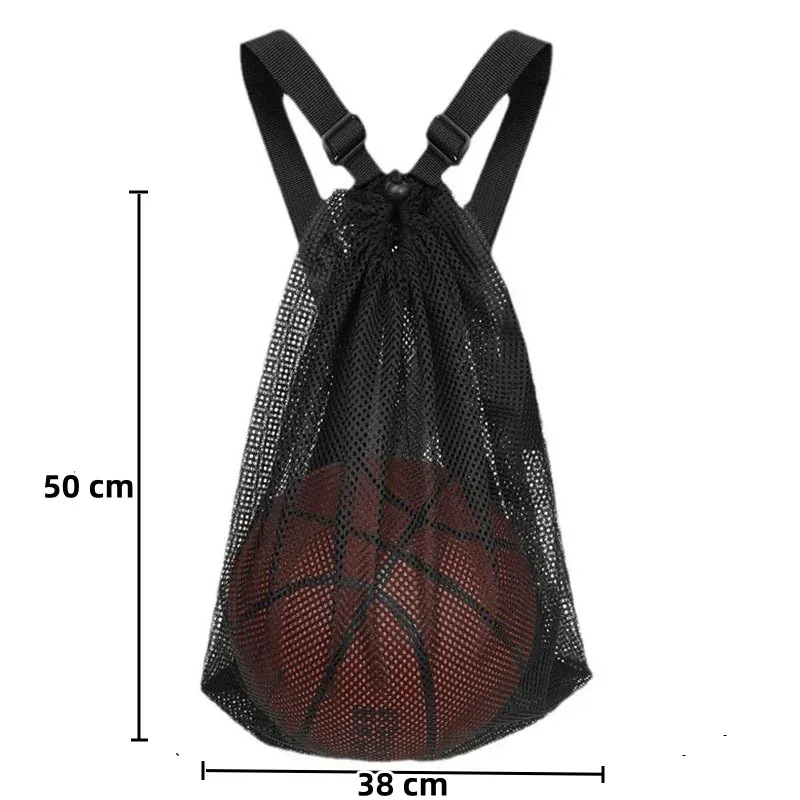 sac à dos portable à cordon de serrage, grand sac de rangement en maille pour football, basketball, sport, gym, voyage, randonnée, jouets, shopping