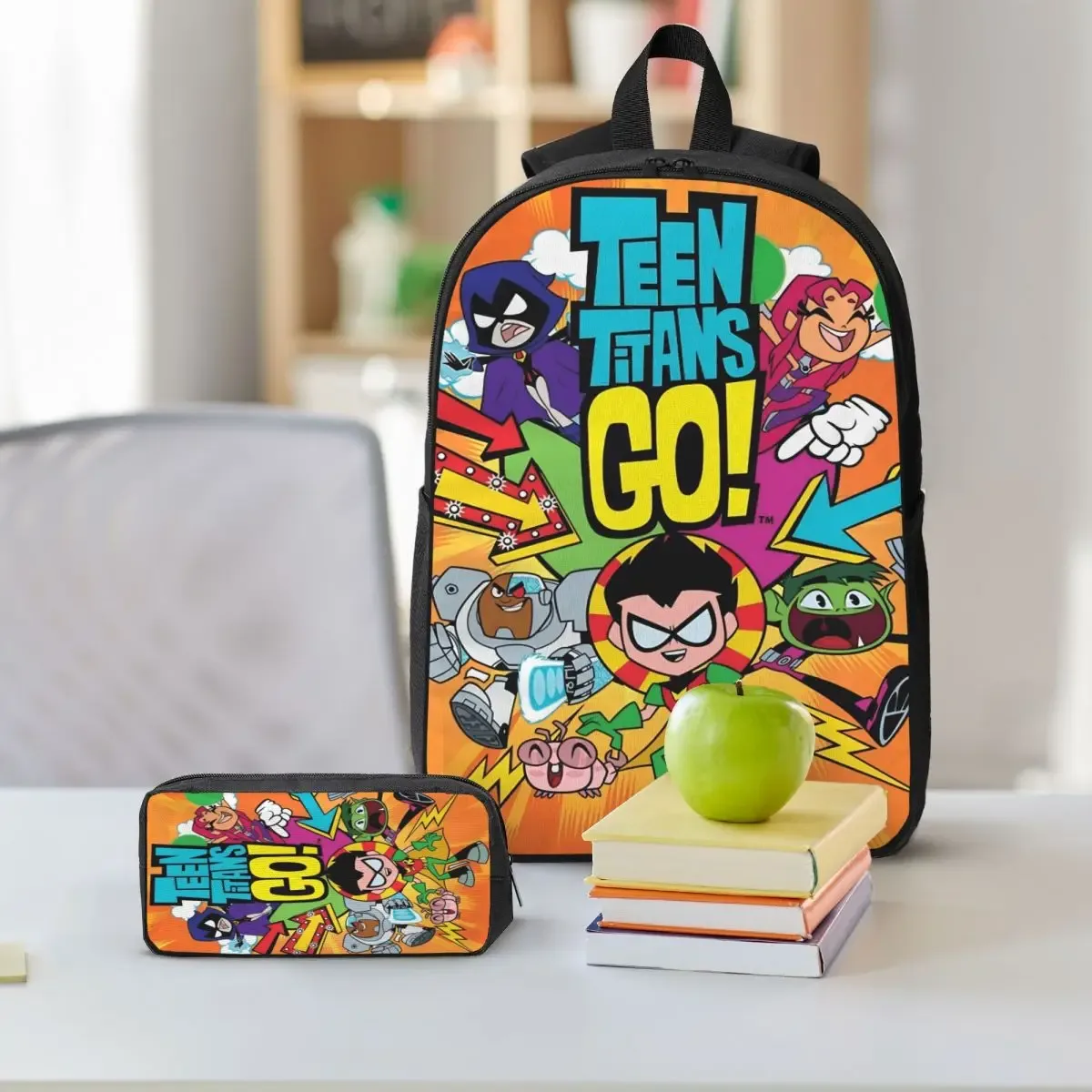 sac dos polyester oxford université dessin animé teen titans go personnages noir pique-nique enfant voyage ecole