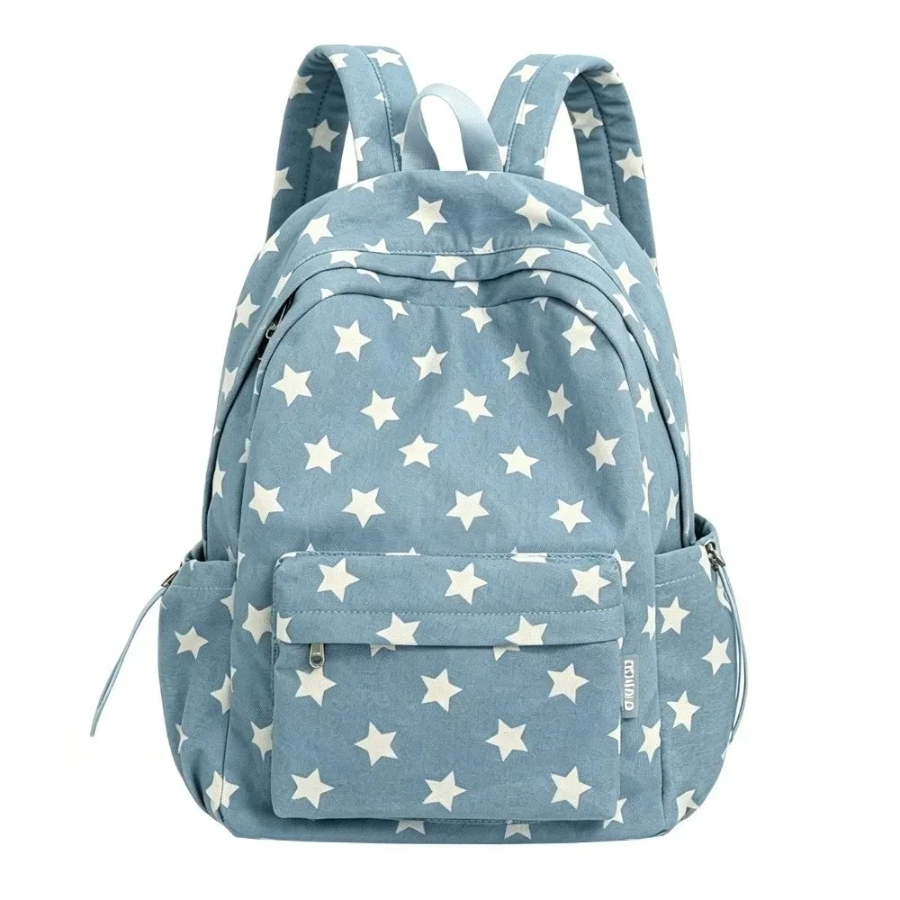 sac à dos scolaire motif à pois style ins, grande capacité, léger, sac de voyage décontracté, nouveau sac à dos star pour le lycée