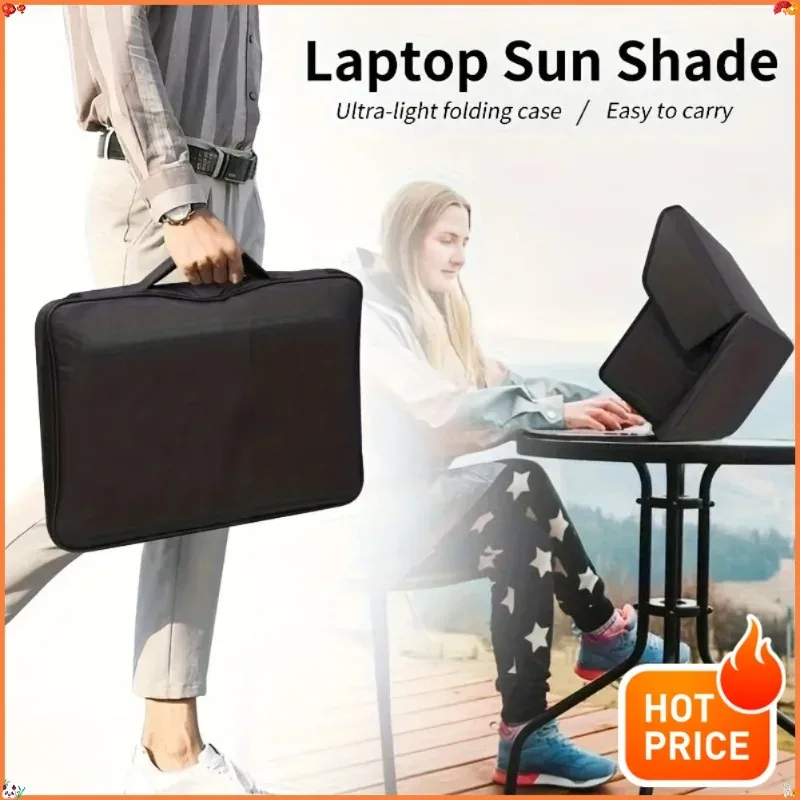 sac pour ordinateur portable pliable 2026 avec pare-soleil et protection de confidentialité anti-reflet, idéal pour le travail en extérieur et les trajets quotidiens, pour ordinateurs portables de 16 pouces