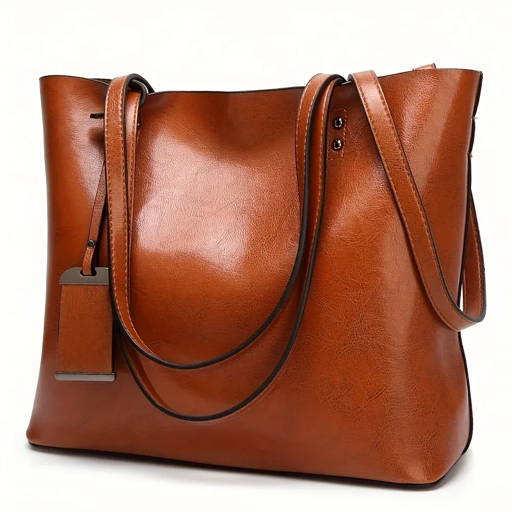 sac à main fourre-tout en cuir rétro classique pour femme, sac à bandoulière, documents, sac de travail, sac de séparation d'ordinateur, sac de voyage, à la mode