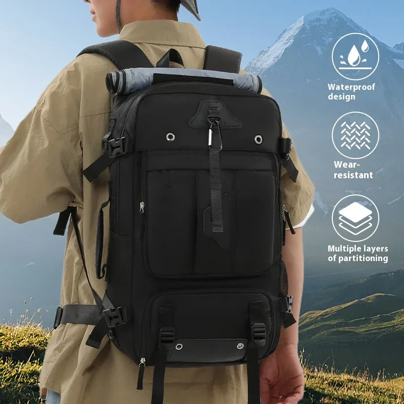 nouveau sac à dos de voyage extensible grande capacité pour hommes, idéal pour l'extérieur, 80 litres