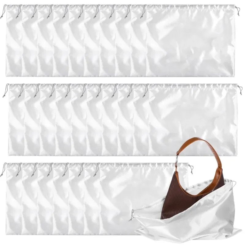 sacs anti-poussière pour sacs à main, housse de protection pour sacs à main, sacs à chaussures, bottes, sac en soie anti-poussière avec cordon de serrage, pochette de rangement de voyage