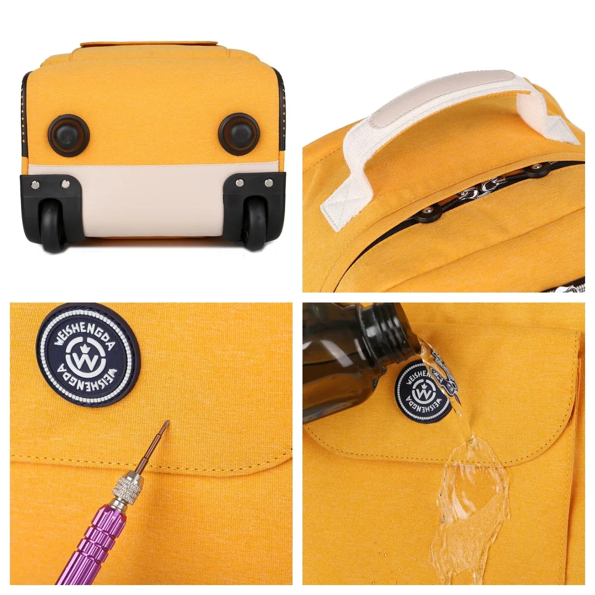 sac à dos roulant pour ordinateur portable, avec roulettes, résistant à l'eau, approuvé au vol, sac à roulettes