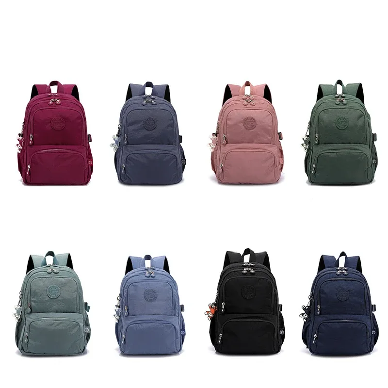 tegaote nylon imperméable grande capacité a4 hommes femmes sac à dos sac d'école pour garçon fille sac de voyage vert bleu rouge rose noir m2302
