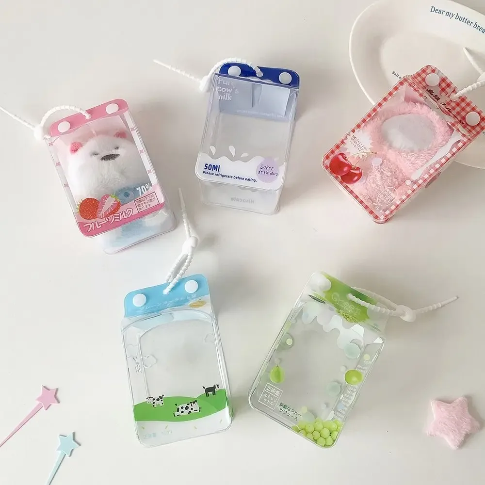 sac d'exposition de poupée en pvc imperméable, transparent avec lanière, sac de rangement de poupée en coton de 10cm, pochette de protection pour voyage en plein air