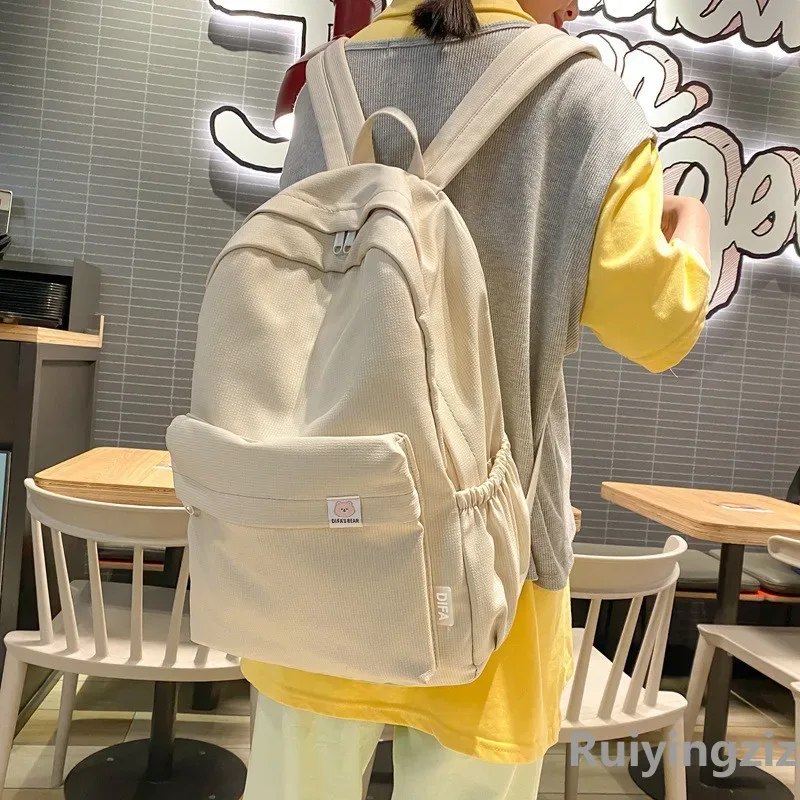 sac à dos élégant, design doux et simple, cartable à poches multiples, voyage, usage quotidien, accessoire de mode, vibrant, parfait, transport quotidien