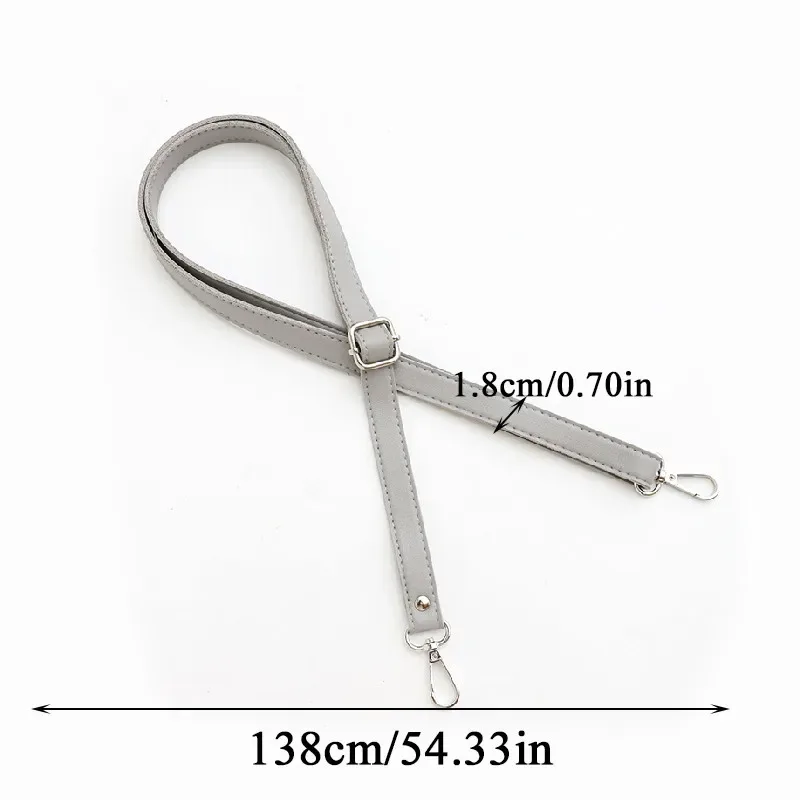 nouvelle sangle de sac à bandoulière en cuir pu de 138 cm, poignées de remplacement diy pour sacs à main, ceintures et outils de sac