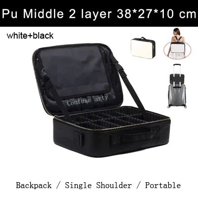 boîte à outils semi-permanente à motif d'ongles, grand multi-distributeur, trousse de maquillage professionnelle, sacs à cosmétiques, nouveauté, 2017