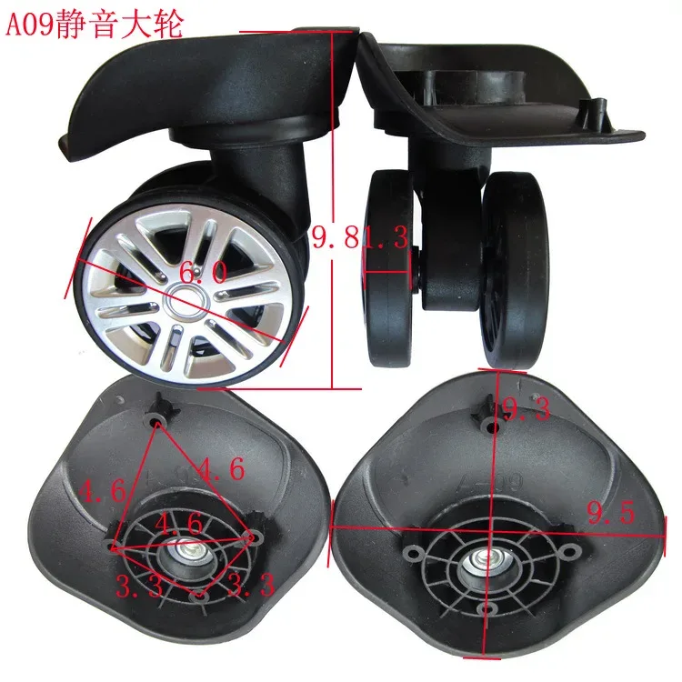 rouleau chariot poignée noire roue centrale grise plastique noir gris accessoire remplacement bagage rechange roues simples circulaires usage voyage