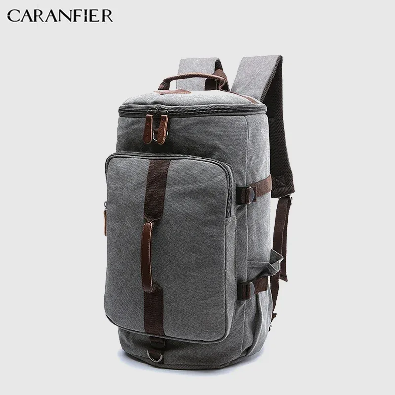 sac voyage toile multicouleurs poche latérale ouverture zip grande capacité décontracté polyvalent bandes cuir contraste vintage