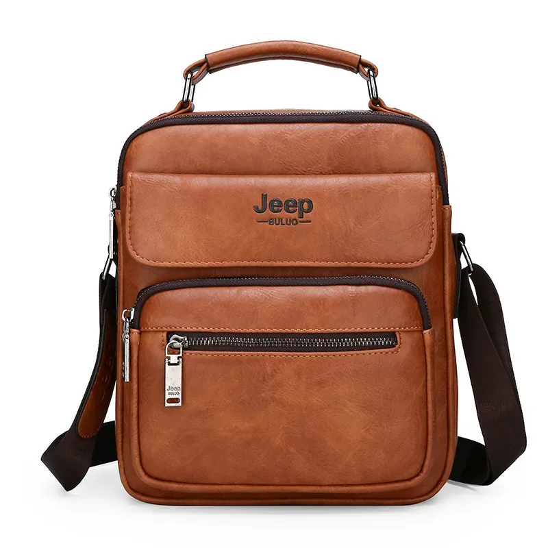 jeep buluo sacs à main pour hommes marque célèbre grande taille homme en cuir bandoulière sac à bandoulière pour 9.7 pouces ipad décontracté affaires