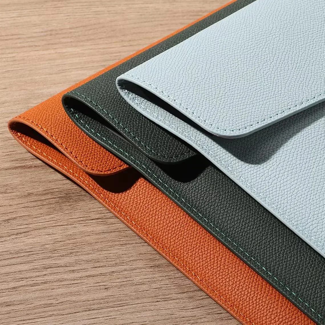 sac à documents a4 en cuir pu personnalisé, pochette de rangement pour bureau d'affaires multicolores, organiseur élégant