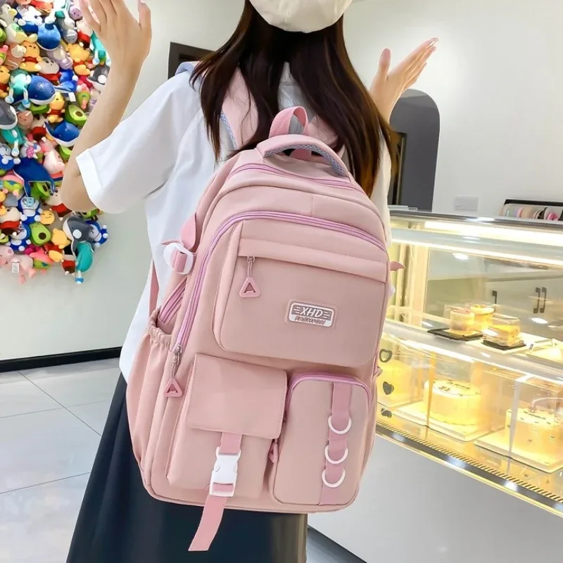 sac à dos multi-poches pour adolescentes, bretelles rembourrées réglables, sac à dos scolaire de grande capacité, pour sac à dos décontracté quotidien