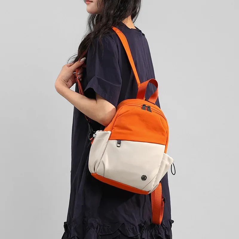 sac à dos multi-couches, nouvelle couleur contrastée, sac à bandoulière pour femme, mode, loisirs, voyage, sac à dos léger