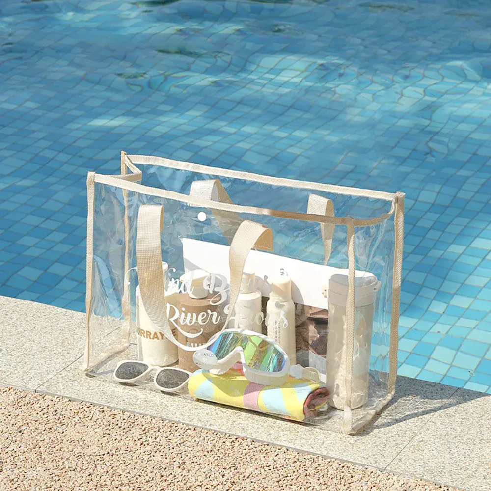 pochette cosmétique fourre-tout de plage-sac de plage léger avec pochette pour téléphone sac fourre-tout pliable étanche pour plage, piscine, vacances