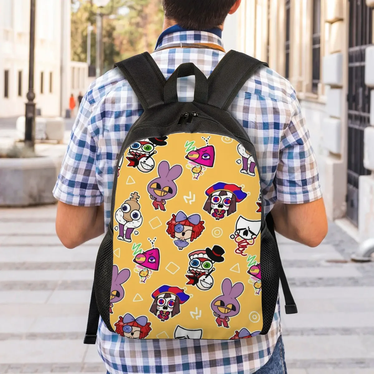 sac à dos pomnis jaxs ragathas pour hommes, femmes, étudiants, a-amazings d-digitals c-circuse, sacs en toile pour ordinateur portable, pour l'extérieur
