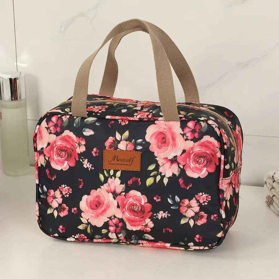 grande trousse de toilette portable de grande capacité, étanche, pour le voyage et les activités de plein air, pour articles de toilette et de douche