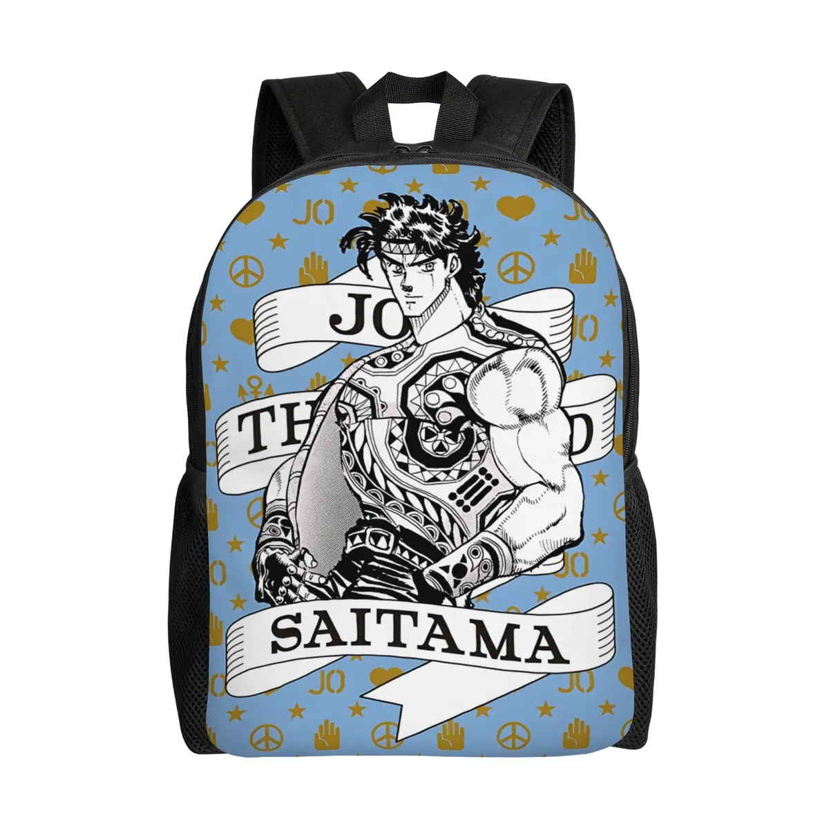 sac à dos jojo's bizarre adventure world, sac ita, sac à dos décontracté pour le camping avec fermeture éclair, motif anime jojo