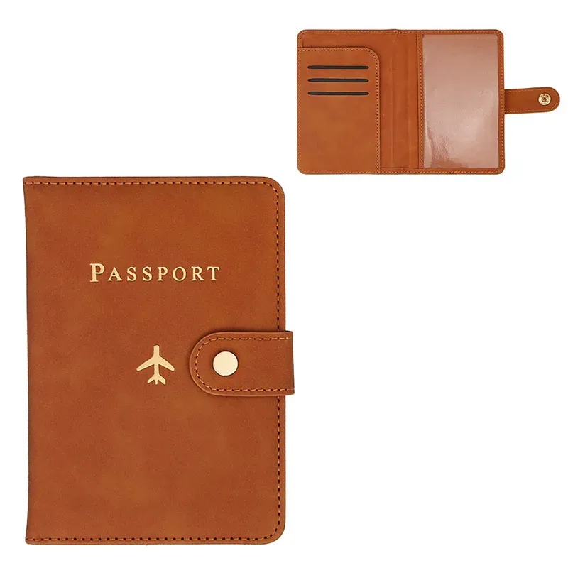 nouvelle couverture de passeport boucle homme femmes porte-passeport de voyage, porte-étui de passeport demoiselle d'honneur groomsman cadeau passeport portefeuille