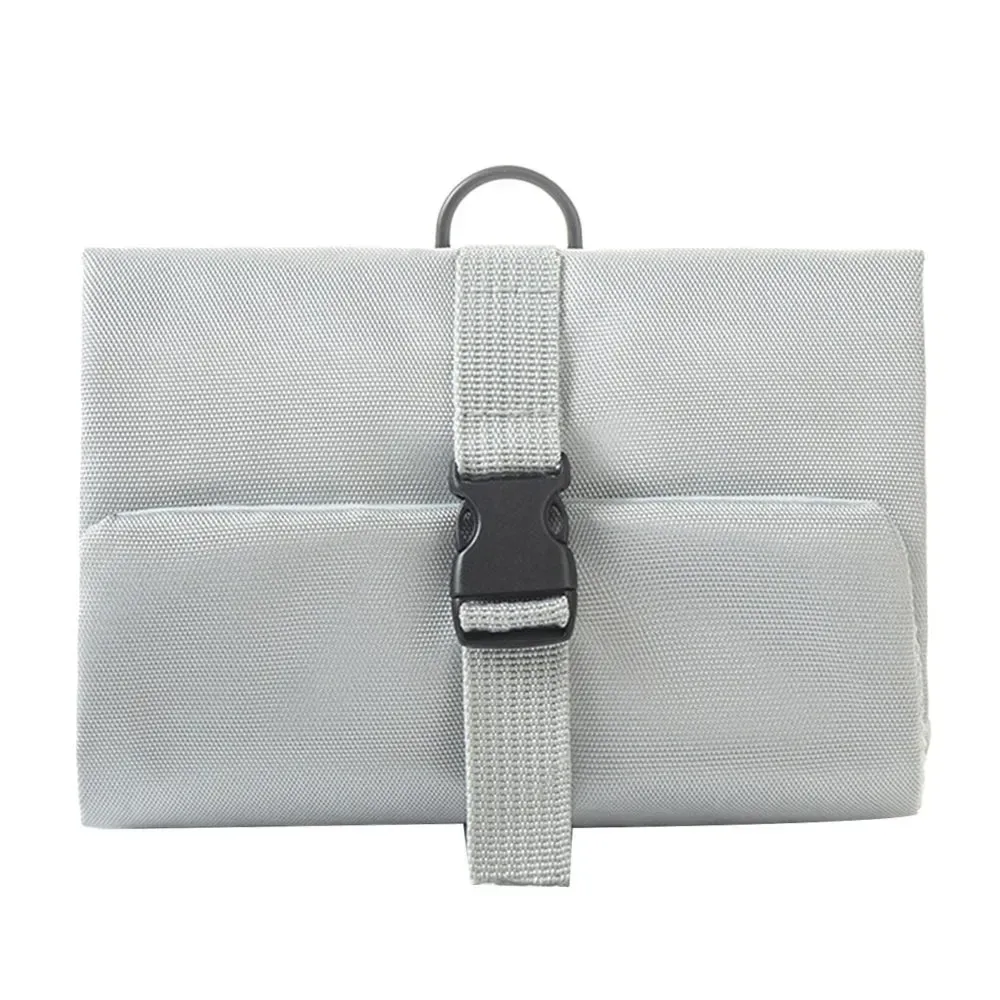 trousse de toilette pliable avec crochet, sac de rangement de cosmétiques multifonctionnel 3 en 1, sac de rangement étanche et détachable suspendu, sac de voyage