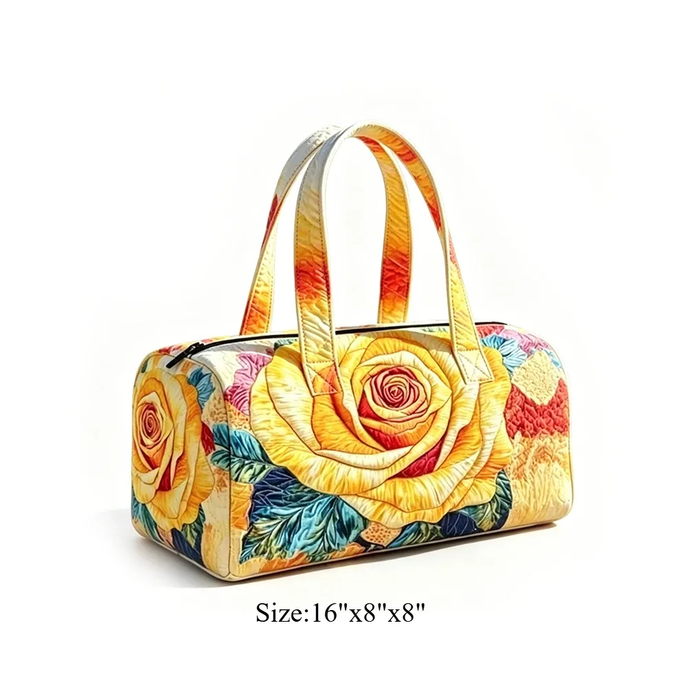 sac de voyage matelassé à imprimé chien teckel mignon, rayures arc-en-ciel, pour les amoureux des animaux, sac de week-end léger en polyester pour femmes et filles