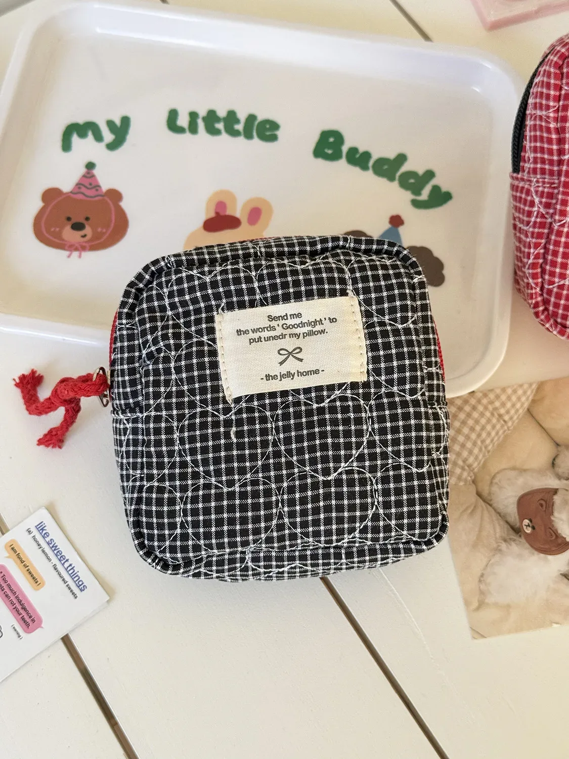 sacs à cosmétiques matelassés à carreaux en forme de cœur pour femmes, trousse de maquillage de grande capacité, sac de rangement de voyage pour dames, sac à main décontracté pour filles, pochette