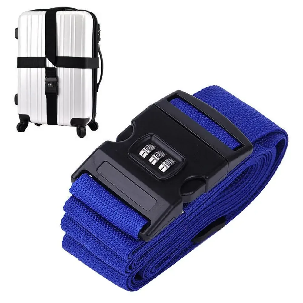 sangle de bagage de voyage réglable avec verrouillage par mot de passe, ceinture d'emballage, verrouillage sécurisé des bagages, antivol, ceinture de faisceau de bagages