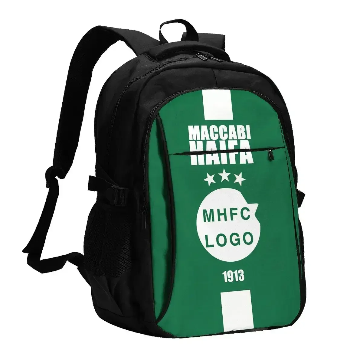 israël f.c mhfc grand sac à dos de voyage durable pour ordinateur portable sac résistant à l'eau avec port de chargement usb sac à dos d'affaires pour femmes et hommes