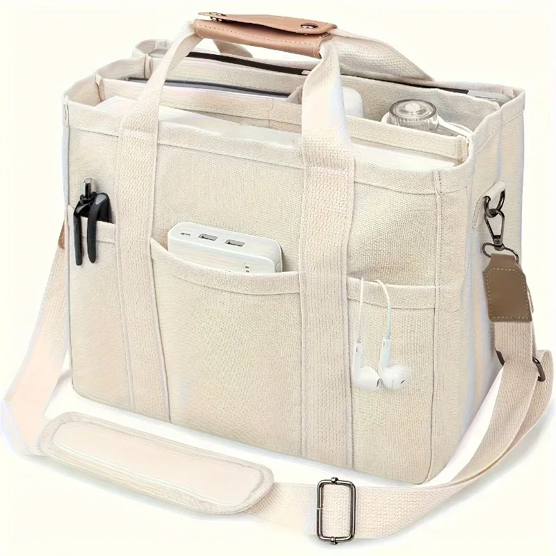 Sac à bandoulière blanc à la mode pour femmes, sac à main de grande capacité, sacs de rangement multifonctionnels à plusieurs compartiments