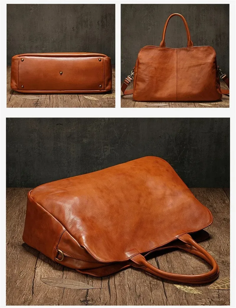 pndcloser-sac de voyage en cuir véritable pour hommes et femmes, grande capacité, sac de fitness en cuir de cercle souple, grand sac à main, décontracté, week-end, extérieur
