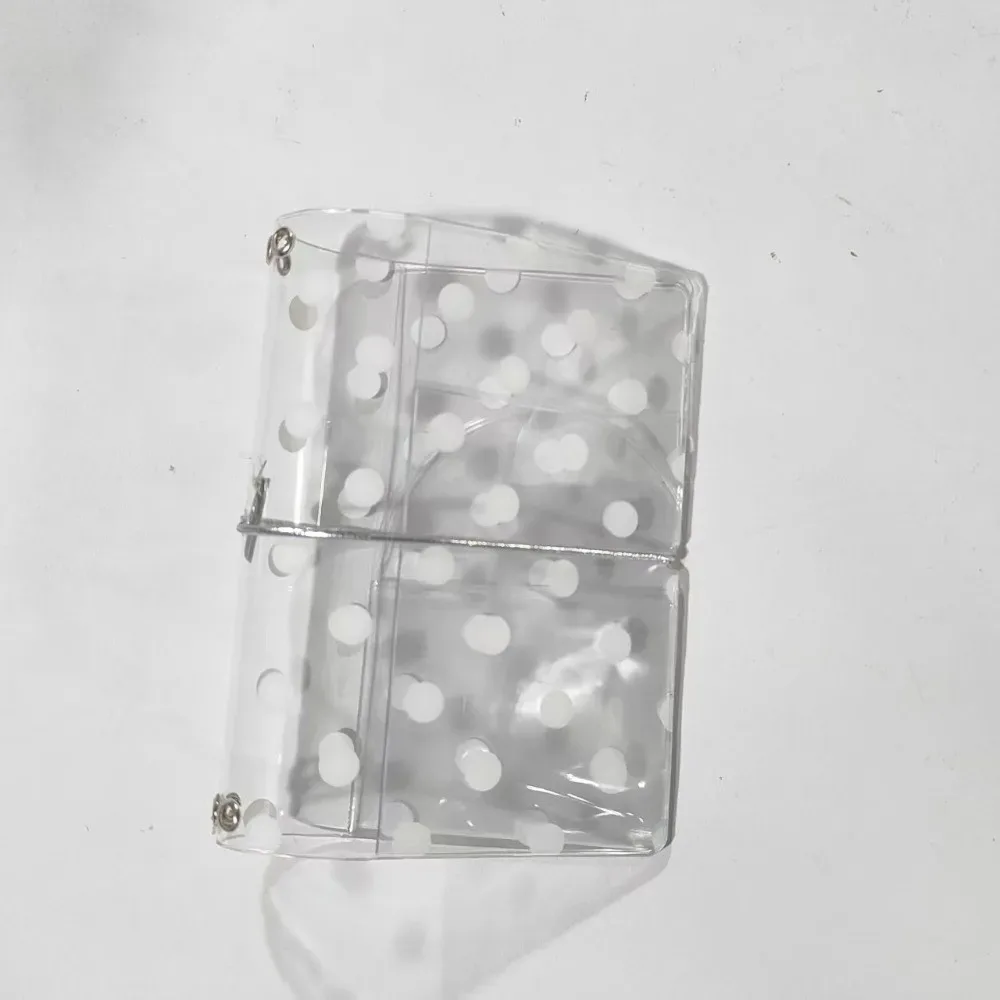 porte-passeport à pois avec bande élastique, couverture de passeport transparente, étui de protection portable pour voyage.