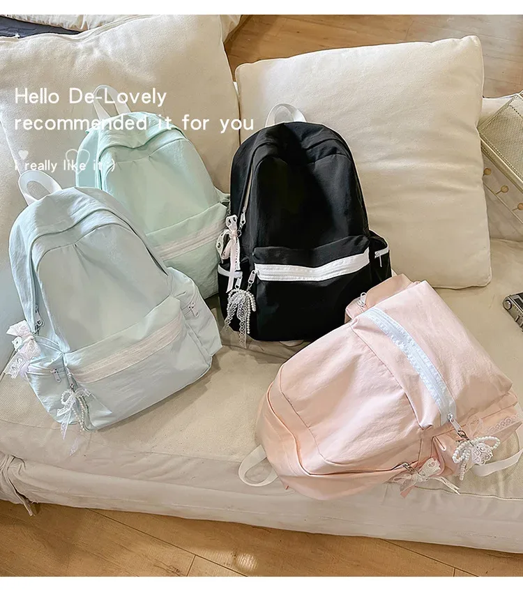 nouveau sac à dos japonais de grande capacité, couleur unie, pour lycéens et étudiants, sac pour ordinateur de 14 pouces, sac à dos polyvalent